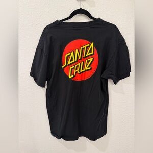 Santa Cruz Skateboards Black Tee with Red Logo